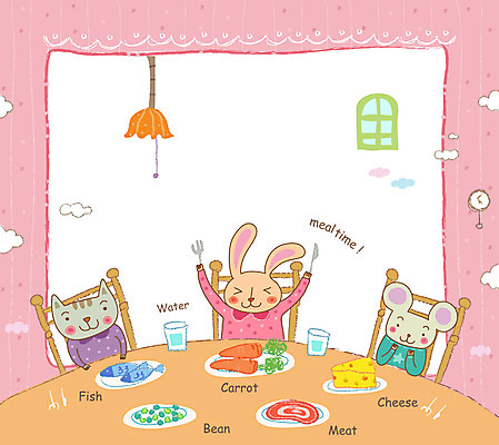 EPS 동물 구름 문자 척추동물 육지동물 그릇 접시 알파벳 영어 교육 포크 채소 의자 일러스트 창문 포유류 교과목 식탁 탁자 전등 조명 치즈 콩 프레임 실내 육류 어류 틀 영어교육 사람없음 컵 가로 물 단어 식사 고양이 당근 토끼 나이프 칼 쥐 물컵 벽시계 영어교실 국내일러스트 자연요소 식기 시계 가구 식재료 수업 유제품 곡류 뿌리채소 내부 반려동물 수중동물 설치류 파일형식 벡터