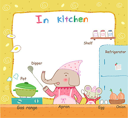 EPS 동물 문자 척추동물 육지동물 알파벳 영어 교육 가사 일러스트 포유류 교과목 탁자 주방용품 양파 코끼리 선반 프레임 실내 두건 틀 요리 영어교육 사람없음 가로 단어 바구니 주방 계란 앞치마 메모지 가스레인지 냄비 쥐 계란프라이 국자 양념통 냉장고 영어교실 국내일러스트 가구 생활용품 채소 수업 통 내부 알 사무용품 가전제품 레인지 양념 솥 설치류 계란요리 파일형식 벡터