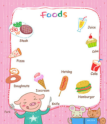 동물 문자 알파벳 영어 교육 음식 일러스트 교과목 잔 프레임 틀 영어교육 컵 단어 케이크 주스 영어교실 국내일러스트 식기 음료 수업 디저트