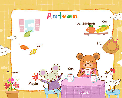 EPS 식물 동물 구름 문자 척추동물 모자 알파벳 영어 계절 교육 열매 꽃 화분 화초 단풍 낙엽 의자 과일 일러스트 창문 곰 교과목 탁자 조류 나뭇잎 프레임 감 옥수수 틀 영어교육 사람없음 컵 가로 단어 가을 닭 쥐 코스모스 영어교실 국내일러스트 자연요소 식기 잡화 가구 잎 포유류 수업 곡류 설치류 파일형식 벡터