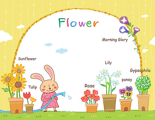 EPS 식물 동물 구름 문자 척추동물 육지동물 알파벳 영어 교육 꽃 화분 일러스트 포유류 교과목 해바라기 프레임 틀 영어교육 사람없음 가로 단어 장미 튤립 토끼 백합 물주기 나팔꽃 안개꽃 호스 팬지 영어교실 국내일러스트 자연요소 모션 수업 반려동물 한해살이풀 파일형식 벡터