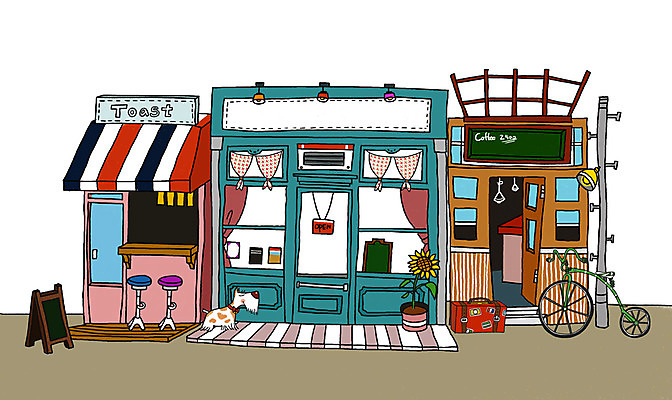 PSD 식물 동물 시설물 잡화 현대건축 건축 화분 화초 백그라운드 의자 가방 일러스트 해바라기 전등 조명 알림판 사람없음 야외 건물 생활 인테리어 문 상점 여행가방 자전거 공간 카페 팻말 커튼 개 강아지 전봇대 천막 메뉴판 리빙백그라운드 생활공간 토스트가게 상업시설 국내일러스트 건축물 디자인 공공시설 꽃 가구 포유류 프레임 반려동물 바이크 시설 상업 파일형식