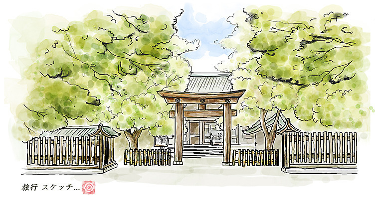 PSD 나무 건축물 아시아 여유 여행 일러스트 휴식 사람 여러명 건물 문 일본 도쿄 일본여행 과거 메이지신궁 메이지진구 시부야 신사_일본건축 국내일러스트 식물 건축 감정 나라 해외여행 다수 컨셉 일본건축 파일형식