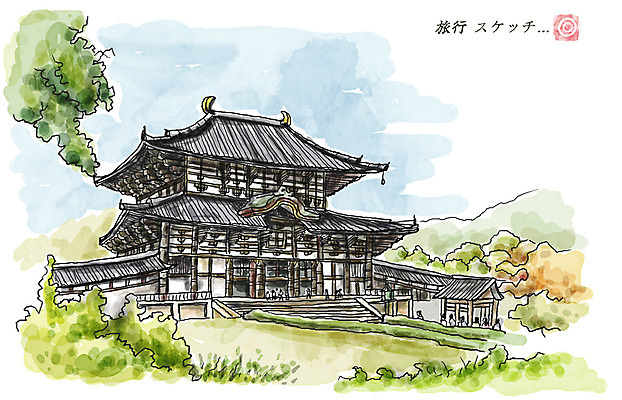 PSD 나무 건축물 아시아 여유 여행 일러스트 휴식 사람 잔디 여러명 성인 건물 정원 일본 일본여행 과거 도다이지 국내일러스트 식물 건축 감정 나라 해외여행 다수 컨셉 사찰 파일형식