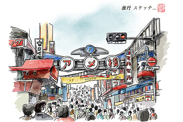 PSD 건축물 아시아 여유 여행 일러스트 휴식 출입구 간판 사람 여러명 성인 건물 일본 보행자 시장 신호등 일본여행 시계탑 과거 아메요코시장 국내일러스트 건축 감정 나라 해외여행 다수 컨셉 탑 파일형식