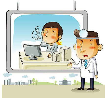 EPS 나무 식물 구름 응시 여자 남자 의자 일러스트 산 프레임 건강 병원 피곤 틀 설명 사람 성인 두명 건물 가로 건강관리 모니터 진료 고통 의사 가운 의사가운 업무 직장인 질병 책상 질병관리 문서 파일 반사경 건강수칙 과로 예시 증상 성인만 국내일러스트 자연요소 직업 건축물 시선 옷 감정 가구 컨셉 의학 모션 관리 컴퓨터 의료진 작업 파일형식 벡터