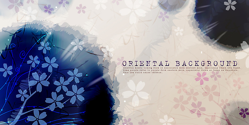 EPS 나무 식물 문양 꽃 실루엣 아시아 백그라운드 무늬 꽃무늬 패턴 일러스트 사람없음 가로 오리엔탈 신비 국내일러스트 나라 컨셉 촬영기법 파일형식 벡터