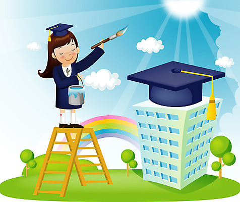 EPS 나무 식물 구름 학생 여자 교육 무지개 일러스트 학사모 졸업 사다리 청소년 졸업생 한명 사람 빌딩 건물 10대 가로 햇빛 페인트 미술도구 붓 졸업가운 그리기 여자만 여자한명만 십대만 십대여자만 십대여자한명만 국내일러스트 자연요소 모자_잡화 1 건축물 모션 태양 도구 가운 오브젝트 파일형식 벡터