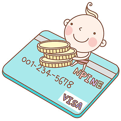 EPS 아이콘 캐릭터 돈 한명 사람 동전 아기 신용카드 오브젝트 비자카드 아기만 2D아이콘 1 금융 재산 파일형식 벡터