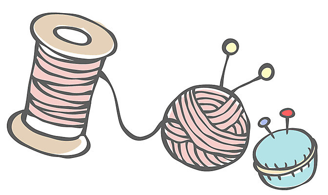 EPS 아이콘 생활용품 사람없음 바늘 뜨개질 실 라인아이콘 오브젝트 실뭉치 2D아이콘 취미 도구 파일형식 벡터