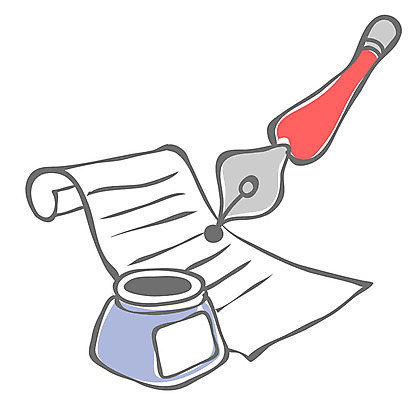 EPS 아이콘 종이 문구용품 학용품 잉크 사람없음 필기구 만년필 기록 라인아이콘 문서 2D아이콘 펜 오브젝트 파일형식 벡터