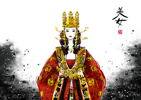 PSD 문자 한국문화 한국전통 전통 여자 백그라운드 일러스트 왕관 한명 사람 동양인 상반신 20대 성인 가로 도장 한자 공백 전통의상 한복 미녀 비녀 낙관 그라데이션 가시면류관 여왕 여자한복 여자만 여자한명만 성인여자만 청년만 청년여자만 성인한명만 청년여자한명만 성인여자한명만 성인만 국내일러스트 1 동양문화 종교용품 전통소품 한국 인종 청년 미인 파일형식 헤어액세사리