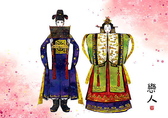 전신 PSD 문자 한국문화 한국전통 전통 여자 남자 신부 신랑 결혼 백그라운드 일러스트 결혼식 서기 사람 동양인 두명 가로 도장 한자 공백 전통의상 한복 솜 미녀 전통혼례 비녀 족두리 낙관 혼례복 그라데이션 예복 관모 관복 남자한복 녹원삼 여자한복 활옷 국내일러스트 동양문화 옷 모션 전통소품 한국 인종 이벤트 미인 전통의례 파일형식 헤어액세사리