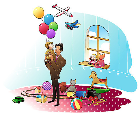 EPS 주간 구름 라이프스타일 남자 아들 어린이 인형 일러스트 공 창문 가족 안기 자동차 하늘 비행기 실내 사람 소년 두명 장난감 놀이용품 기찻길 놀이방 곰인형 기차 빈티지 목마 아빠 풍선 흔들목마 남자만 국내일러스트 자연요소 육상교통 컨셉 관계 항공교통 모션 대중교통 내부 생활 오브젝트 파일형식 벡터