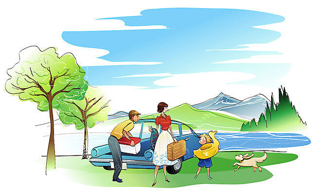EPS 주간 나무 식물 동물 구름 라이프스타일 여자 남자 반려견 아들 어린이 여행 가방 일러스트 가족 승용차 자동차 하늘 엄마 산 사람 소년 잔디 초원 야외 세명 물 강 소풍 바구니 드라이브 빈티지 아빠 개 강아지 튜브 교외 국내일러스트 자연요소 잡화 육상교통 컨셉 포유류 관계 생활 반려동물 야외활동 운전 파일형식 벡터