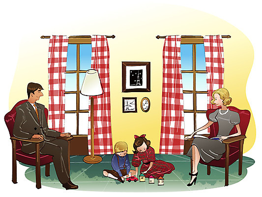 EPS 주간 라이프스타일 여자 남자 딸 아들 어린이 액자 의자 일러스트 창문 가족 놀이 엄마 휴식 실내 사람 소녀 소년 여러명 장난감 스탠드 빈티지 커튼 아빠 그림 국내일러스트 자연요소 가구 다수 컨셉 관계 조명 내부 생활 파일형식 벡터