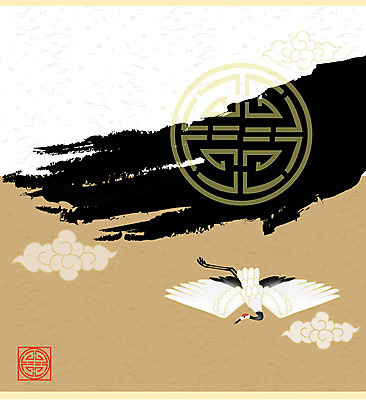 EPS 동물 템플릿 문자 기호 명절 문장 카드템플릿 조류 붓터치 새해 한국 한글 사람없음 세로 설날 전통무늬 전통문양 학 새해인사 인사말 연하장 엽서 구름문양 이미지템플릿 카드프레임 전통 문양 기념일 아시아 무늬 카드_감사 프레임 인사 편지 파일형식 벡터 구름_자연