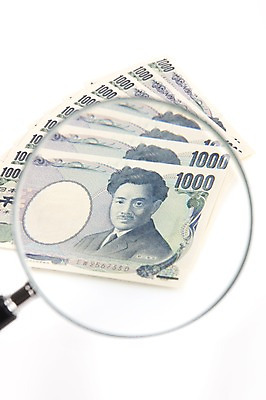 포토 JPG 스튜디오촬영 지폐 돈 비즈니스 돋보기 실내 근접촬영 사람없음 금융 경제 사무용품 엔 확대 오브젝트 일본지폐 국내포토 뷰포인트 문구용품 내부 재산 파일형식