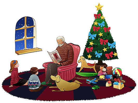 EPS 동물 라이프스타일 계절 여자 기념일 할아버지 노년 남자 별 종교 어린이 인형 크리스마스 겨울 의자 일러스트 공 창문 가족 손자 휴식 손녀 실내 선물 사람 소녀 소년 책 세명 소파 장난감 독서 크리스마스트리 카펫 곰인형 빈티지 목마 개 강아지 야간 흔들목마 국내일러스트 자연요소 가구 컨셉 포유류 관계 이벤트 성인 내부 생활 반려동물 손주 파일형식 벡터