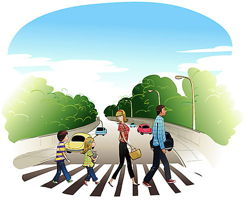 EPS 주간 나무 식물 구름 라이프스타일 공공시설 여자 남자 딸 도로 길 아들 어린이 가로등 일러스트 가족 교통시설 자동차 하늘 엄마 휴식 사람 소녀 소년 여러명 야외 산책 빈티지 아빠 횡단보도 외출 스쿨존 국내일러스트 자연요소 육상교통 다수 교통 컨셉 관계 생활 보행로 시설 파일형식 벡터