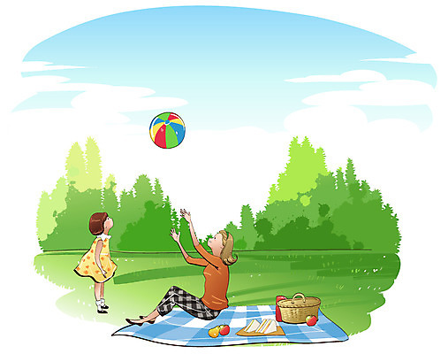 EPS 주간 나무 식물 구름 라이프스타일 공원 공공시설 여자 딸 어린이 음식 과일 일러스트 가족 놀이 하늘 엄마 휴식 사람 소녀 야외 두명 소풍 바구니 빈티지 돗자리 외출 공놀이 여자만 국내일러스트 자연요소 컨셉 공 관계 생활 야외활동 시설 파일형식 벡터