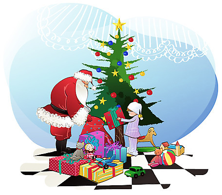 EPS 라이프스타일 계절 기념일 남자 종교 어린이 크리스마스장식 크리스마스 겨울 일러스트 가족 실내 크리스마스선물 선물 사람 소년 두명 장식 선물상자 장난감 크리스마스트리 산타클로스 잠옷 빈티지 주머니 보따리 남자만 어린이만 국내일러스트 옷 컨셉 관계 이벤트 내부 생활 상자 파일형식 벡터