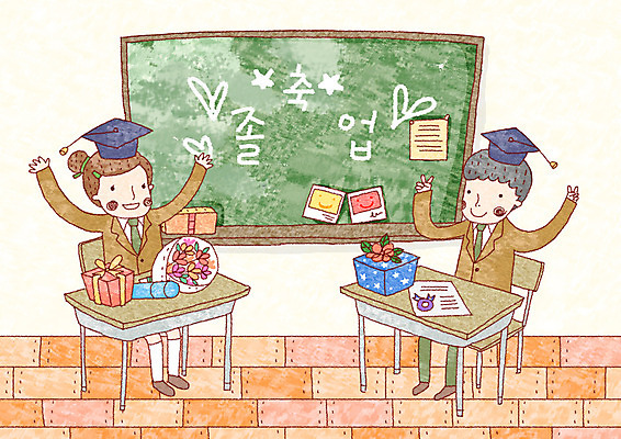 PSD 학생 여학생 여자 교육 남자 교복 남학생 꽃다발 의자 일러스트 졸업 교실 청소년 실내 졸업생 선물 사람 두명 10대 가로 선물상자 상자 칠판 마루 졸업장 책상 브이 폴라로이드사진 칠판지우개 십대만 국내일러스트 옷 꽃 가구 학교 바닥 손짓 내부 폴라로이드 파일형식