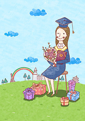 PSD 나무 식물 구름 학생 여자 교육 대학생 꽃다발 무지개 의자 일러스트 학사모 졸업 졸업식 졸업생 선물 한명 사람 초원 20대 성인 세로 선물상자 상자 졸업가운 졸업장 에펠탑 시계탑 여자만 여자한명만 성인여자만 청년만 청년여자만 성인한명만 청년여자한명만 성인여자한명만 성인만 국내일러스트 자연요소 모자_잡화 1 꽃 가구 청년 탑 가운 파리 랜드마크 파일형식