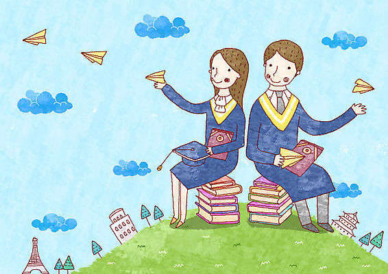 PSD 나무 식물 구름 학생 여자 교육 남자 대학생 일러스트 학사모 졸업 졸업식 졸업생 사람 초원 두명 책 가로 졸업가운 졸업장 에펠탑 종이비행기 언덕 피사의사탑 히메지성 국내일러스트 자연요소 모자_잡화 일본 이탈리아 세계문화유산 가운 성 종이접기 파리 랜드마크 파일형식