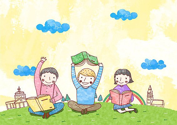 PSD 서양인 외국인 나무 식물 구름 학생 여학생 여자 어린이교육 교육 남자 어린이 남학생 무지개 일러스트 사람 소녀 소년 초원 책 가로 세명 글로벌 발표 입학 시계탑 조기유학 유학 글로벌교육 입학생 어린이만 국내일러스트 자연요소 인종 탑 파일형식