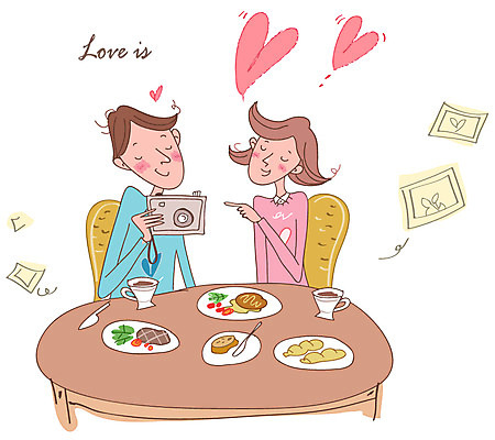EPS 그릇 식기 접시 커플 옷 여자 남자 커피 음식 상의 의자 데이트 일러스트 식탁 탁자 사랑 스테이크 사람 20대 성인 두명 캐주얼 카메라 식당 레스토랑 식사 하트 나이프 디지털카메라 커피잔 커플티 기념사진 상업시설 청년만 성인만 국내일러스트 모양 감정 음료 가구 관계 잔 서양음식 청년 전자제품 상점 칼 시설 커플룩 상업 파일형식 벡터