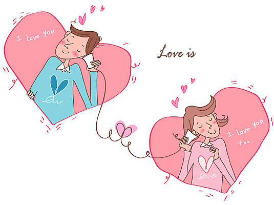 EPS 커플 옷 여자 남자 일러스트 프레임 사랑 틀 사람 20대 성인 두명 캐주얼 하트 실전화기 커플티 통화 그리움 청년만 성인만 국내일러스트 모양 감정 관계 모션 청년 커플룩 파일형식 벡터