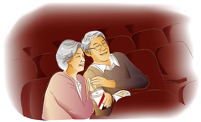 EPS 라이프스타일 부부 여자 할아버지 노년 남자 할머니 음식 의자 일러스트 미소 웃음 들기 사람 앉기 상반신 성인 취미 두명 라이프 실버라이프 노후 노부부 실버 영화관 극장 콜라 팝콘 관람 객석 영화감상 노인만 성인만 국내일러스트 커플 가구 모션 표정 생활 감상 영화 탄산음료 파일형식 벡터