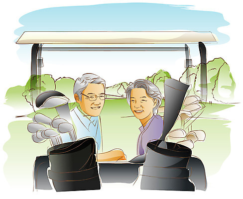 EPS 나무 식물 라이프스타일 부부 여자 할아버지 노년 남자 할머니 골프 일러스트 골프장 골프클럽 건강 미소 웃음 사람 상반신 성인 취미 야외 두명 라이프 실버라이프 노후 운동 노부부 골프채 뒤돌아보기 실버 골프가방 클럽 노인만 성인만 국내일러스트 커플 가방 스포츠시설 모션 골프용품 표정 생활 구기 파일형식 벡터