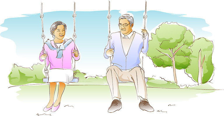 EPS 주간 전신 나무 식물 라이프스타일 부부 공원 공공시설 여자 할아버지 노년 남자 할머니 일러스트 휴식 미소 웃음 사람 앉기 성인 취미 야외 두명 라이프 실버라이프 노후 노부부 산책 실버 외출 그네 노인만 성인만 국내일러스트 자연요소 커플 컨셉 모션 표정 생활 시설 파일형식 벡터