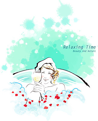 EPS 우먼라이프 라이프스타일 웰빙 여자 꽃잎 음식 일러스트 휴식 주류 욕조 한명 사람 상반신 20대 성인 취미 라이프 생활 청춘 금발 뷰티 와인 스파 목욕 거품 모던 거품목욕 청년만 청년여자만 청년여자한명만 성인여자한명만 국내일러스트 1 헤어스타일 꽃 음료 컨셉 청년 청결 여자만 여자한명만 성인여자만 성인만 파일형식 벡터