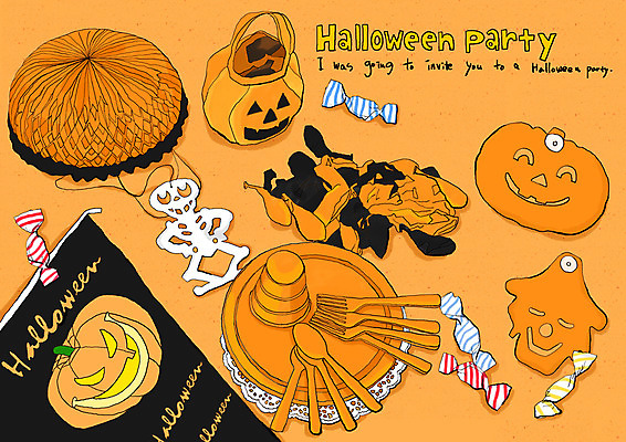 PSD 그릇 백그라운드 포크 채소 일러스트 식재료 호박 해골 사탕 사람없음 하이앵글 파티 숟가락 할로윈 오브젝트 잭오랜턴 국내일러스트 식기 뷰포인트 디저트 뼈 수저 이벤트 파일형식