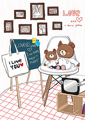 PSD 문자 커플 알파벳 영어 인형 백그라운드 프로포즈 의자 일러스트 사랑 사람없음 칠판 전시 곰인형 카페 기념사진 국내일러스트 감정 가구 관계 상점 파일형식