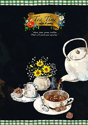 PSD 식물 접시 꽃 화분 음료 음식 백그라운드 일러스트 주전자 티타임 사람없음 장식 꽃병 카페 우유 차 찻잔 티스푼 설탕 체크무늬 초크일러스트 초크아트 홍차 상업시설 국내일러스트 식기 무늬 주방용품 휴식 잔 유제품 차_음료 상점 숟가락 시설 그림 상업 파일형식