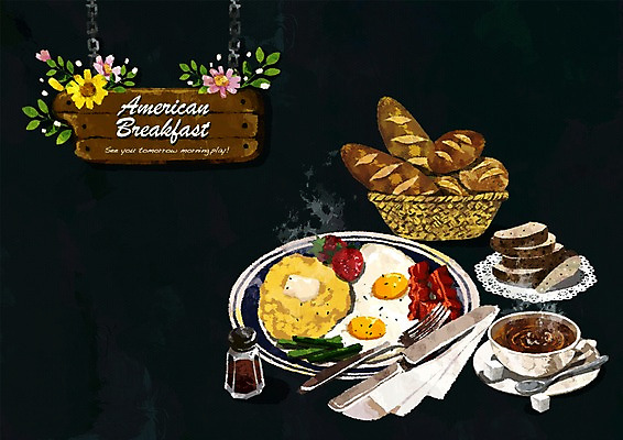 PSD 접시 꽃 커피 음식 빵 백그라운드 포크 일러스트 서양음식 요리 사람없음 장식 바구니 팻말 나이프 바게트 티스푼 계란프라이 각설탕 냅킨 슬라이스 브런치 베이컨 초크일러스트 초크아트 후추 샐러리 스크램블 국내일러스트 식물 식기 음료 채소 프레임 돼지고기 숟가락 식사 칼 계란요리 설탕 향신료 그림 파일형식