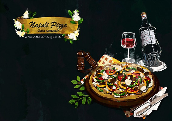 PSD 꽃 음식 백그라운드 포크 토마토 와인잔 술잔 일러스트 피망 잔 피자 패스트푸드 서양음식 사람없음 장식 레스토랑 와인 버섯 식탁보 나이프 체크무늬 초크일러스트 초크아트 후추 나폴리피자 국내일러스트 식물 식기 무늬 채소 주류 식당 칼 인스턴트 향신료 그림 파일형식