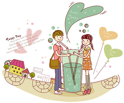 EPS 나무 식물 커플 여자 남자 행복 감정 길 음료 데이트 일러스트 잔 주택 빨대 사랑 서기 웃음 사람 이벤트 두명 건물 컵 물 다정 거품 물방울 하트 액체 연애 풍선 국내일러스트 자연요소 모양 식기 건축물 컨셉 관계 모션 표정 파일형식 벡터