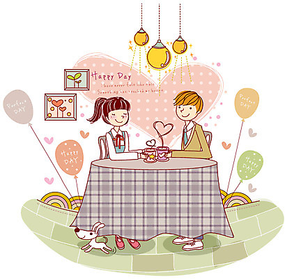 EPS 동물 커플 여자 남자 행복 감정 액자 의자 데이트 일러스트 탁자 전등 조명 잔 사랑 웃음 사람 앉기 이벤트 두명 컵 새싹 다정 카페 하트 개 강아지 커피잔 건배 연애 풍선 상업시설 국내일러스트 모양 식물 식기 커피 가구 컨셉 포유류 관계 모션 표정 반려동물 상점 시설 상업 파일형식 벡터