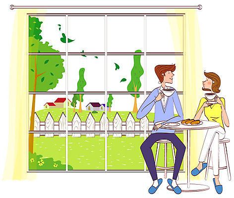 EPS 전신 나무 라이프스타일 부부 커플 여자 남자 행복 커피 음료 빵 의자 일러스트 창문 가정 탁자 티타임 휴식 주택 사랑 사람 취미 두명 라이프 울타리 쿠키 과자 마을 화목 마시기 차 창가 주부 미시라이프 주부라이프 국내일러스트 식물 감정 음식 가구 컨셉 관계 모션 디저트 건물 생활 담장 파일형식 벡터