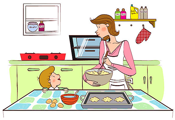 EPS 라이프스타일 여자 남자 행복 아들 어린이 가사 일러스트 가족 탁자 엄마 사랑 요리 사람 소년 상반신 성인 두명 라이프 쿠키 제과 주방 화목 육아 자녀 가스레인지 오븐 주부 반죽 제빵 미시라이프 주부라이프 국내일러스트 감정 가구 컨셉 관계 디저트 생활 제과제빵 가전제품 레인지 파일형식 벡터