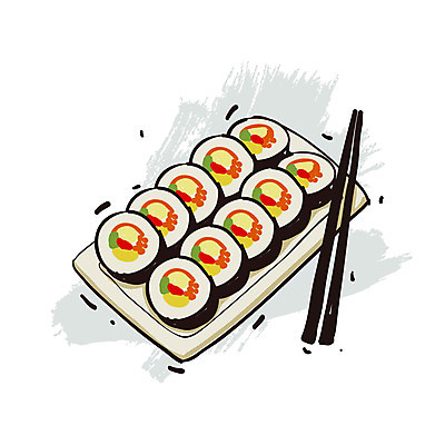 EPS 아이콘 접시 한식 음식 젓가락 사람없음 김밥 엔틱아이콘 2D아이콘 식기 수저 앤티크 파일형식 벡터