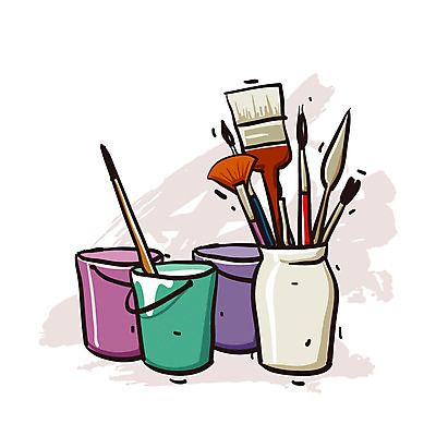 EPS 아이콘 교육 미술 사람없음 물감 미술도구 붓 나이프 물통 오브젝트 엔틱아이콘 2D아이콘 식기 문화예술 앤티크 칼 파일형식 벡터