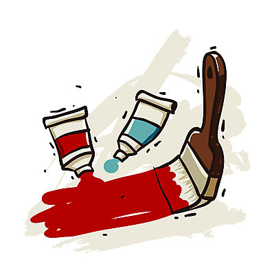 EPS 아이콘 교육 미술 사람없음 물감 미술도구 붓 오브젝트 엔틱아이콘 2D아이콘 문화예술 앤티크 파일형식 벡터