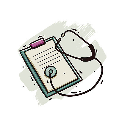 EPS 아이콘 의학 청진기 의료기기 사람없음 치료 의료용품 오브젝트 문서 엔틱아이콘 서류판 진단서 진료기록부 2D아이콘 사무용품 진료 앤티크 파일형식 벡터