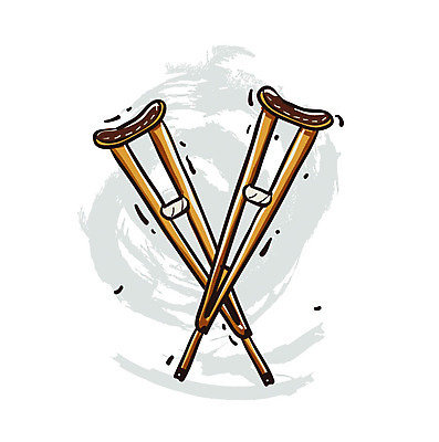 EPS 아이콘 의학 의료기기 사람없음 치료 의료용품 오브젝트 엔틱아이콘 목발 2D아이콘 앤티크 파일형식 벡터